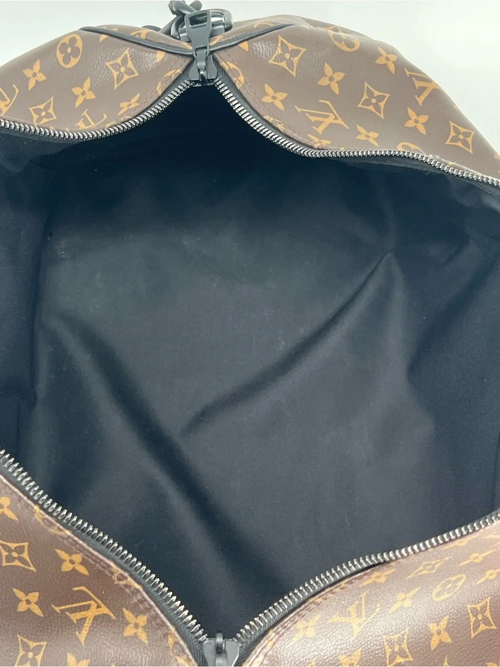 Louis Vuitton Keepall Bandouliere 50 Monogram Brown Leather Duffel Bag